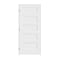Codel Doors 26" x 80" x 1-3/8" Primed 5-Panel Equal Panel Interior Shaker 7-1/4" RH Prehung Door w/Mtt Blk Hngs 2268pri8405RH10B714 - alternate 1